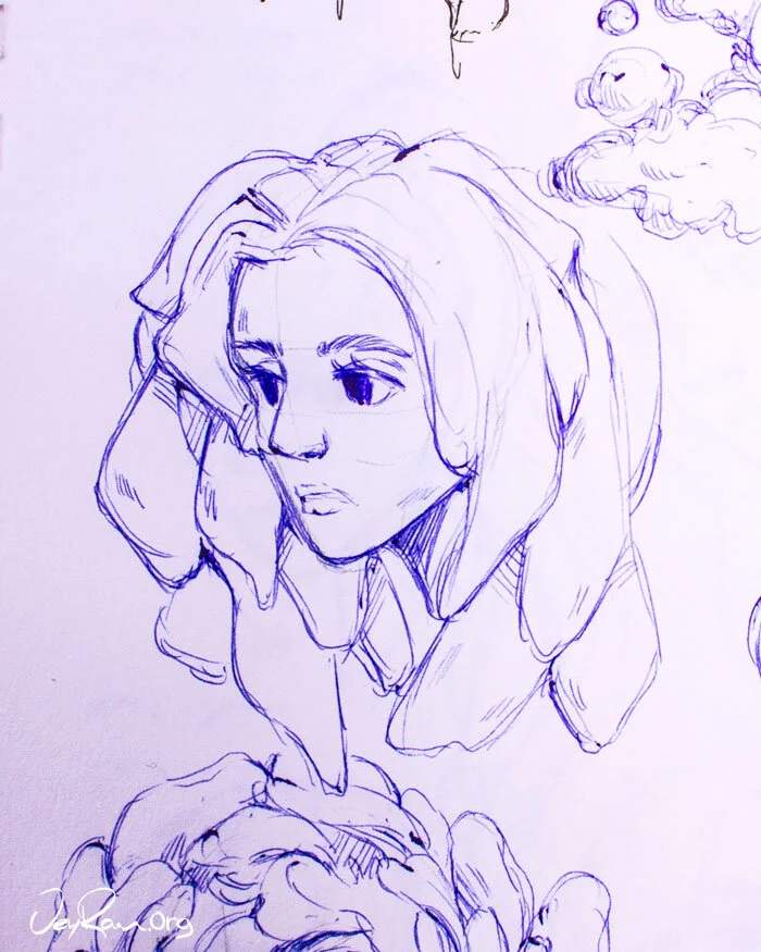 Sketchbook Face Drawings by JeyRam from 14 Day Challenge