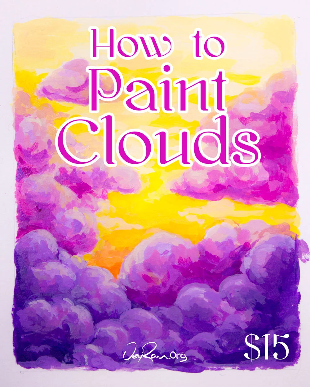 How To Paint Clouds Using Acrylic Paint Step By Step Course For Beginners Jeyram Art