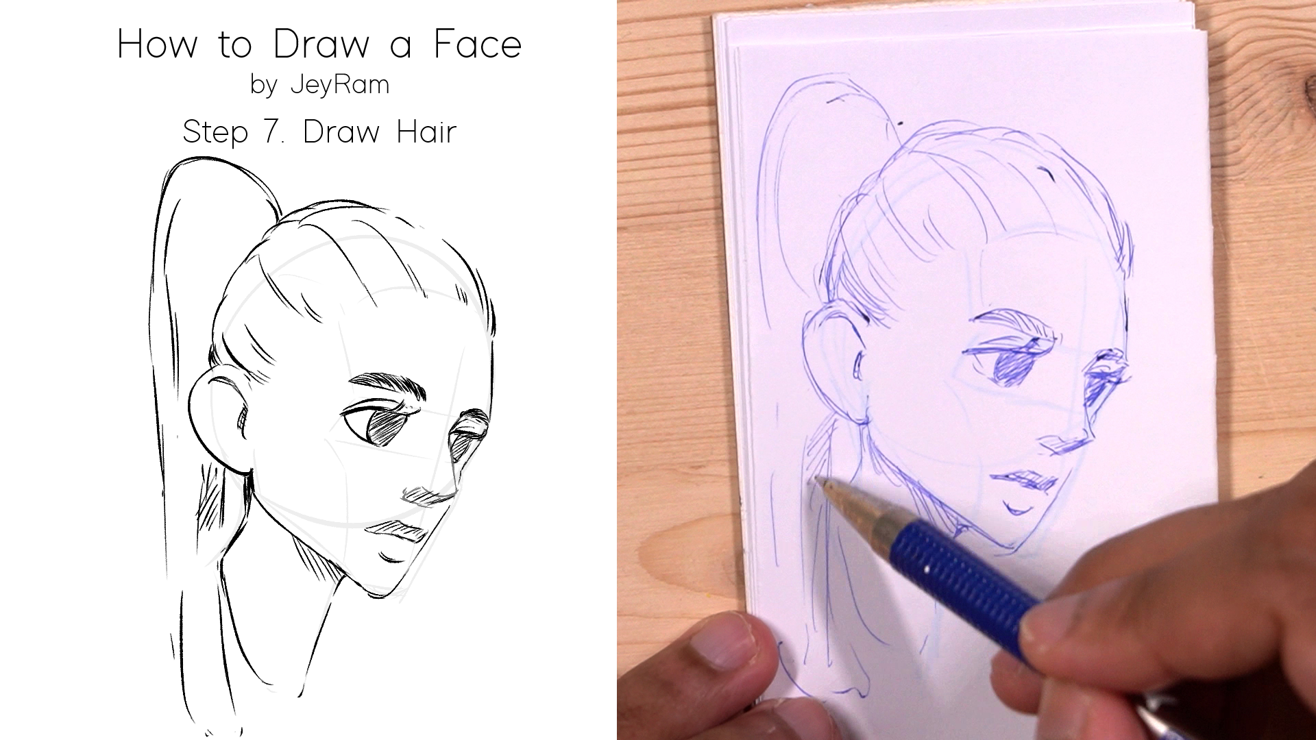 How to draw a girl, Easy Step by Step Beginner Tutorial