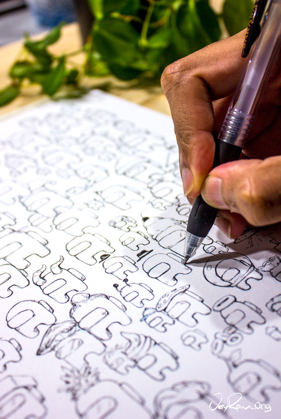 Among Us Character Coloring Page Free Jeyram Art