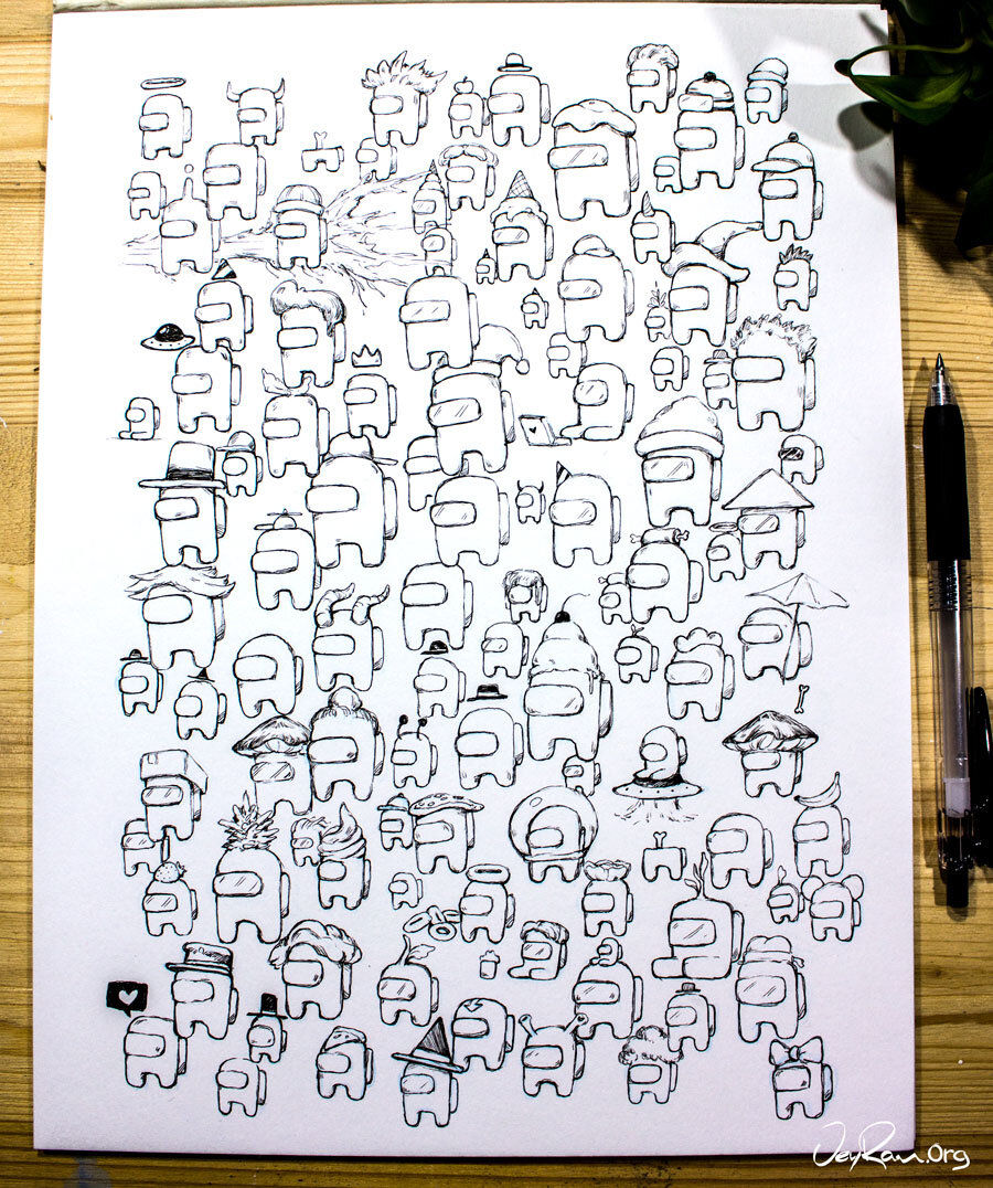 Download Among Us Character Coloring Page Free Jeyram Spiritual Art