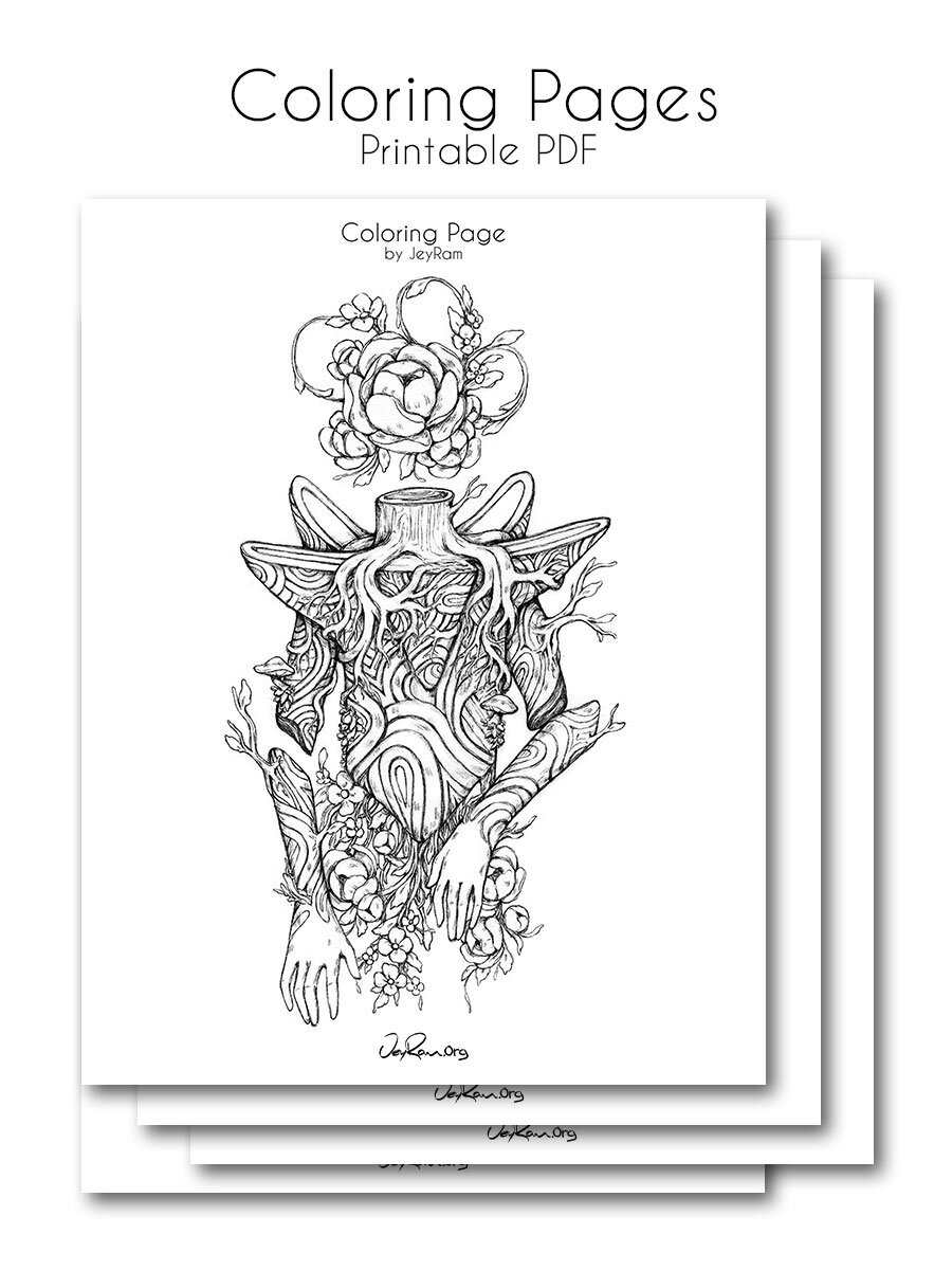 Printable Coloring Pages PDF   JeyRam Spiritual Art