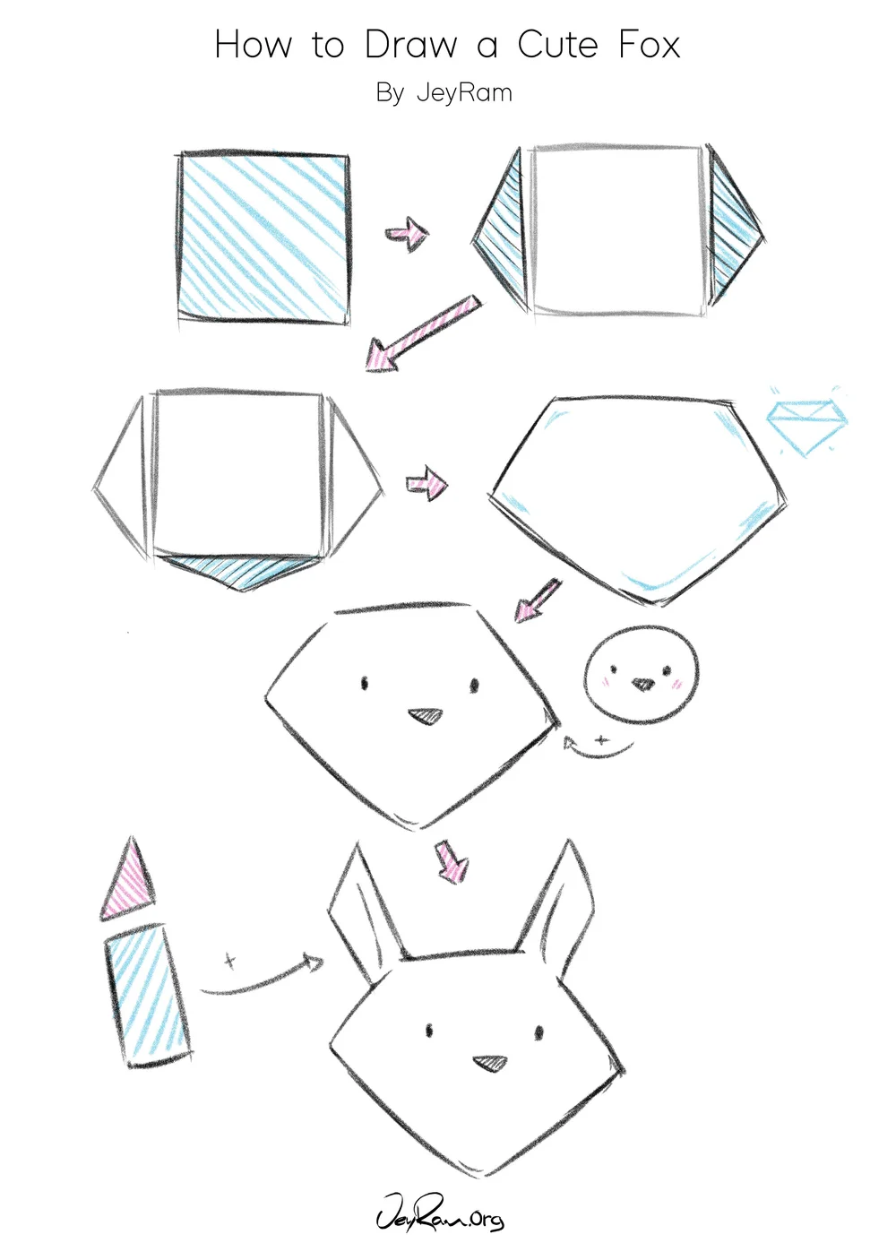 Easy Fox Drawings For Kids