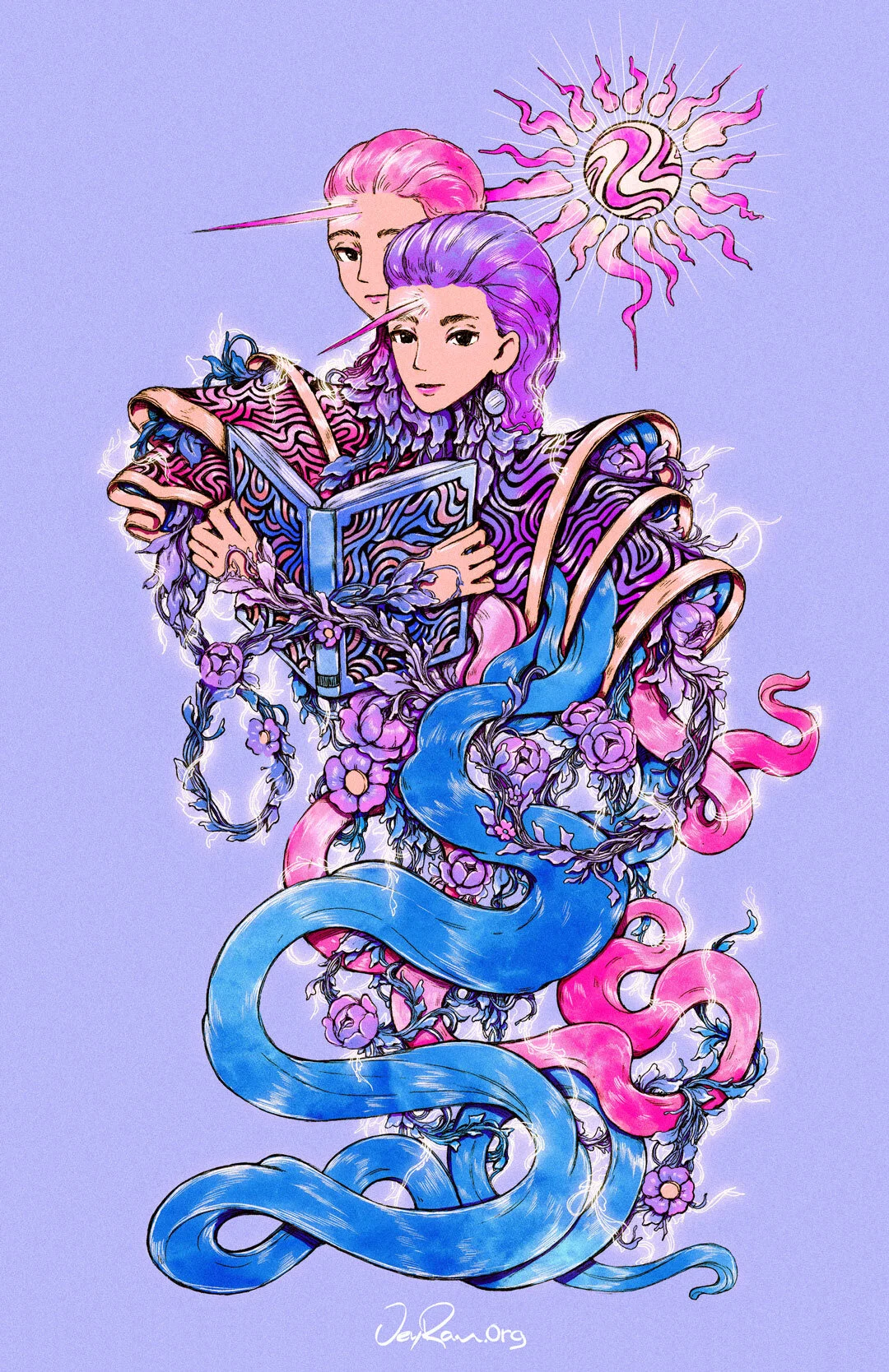 Spiritual Art of Gemini - Zodiac Series by JeyRam