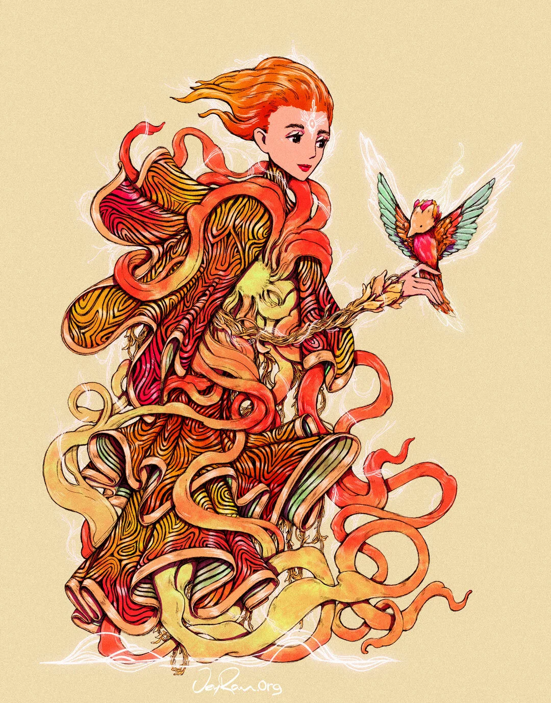 Spiritual Art - Sagittarius Zodiac Sign by JeyRam