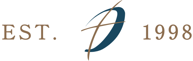 Logo with text "EST. 1998" and a stylized letter "O" with a curved line crossing it.