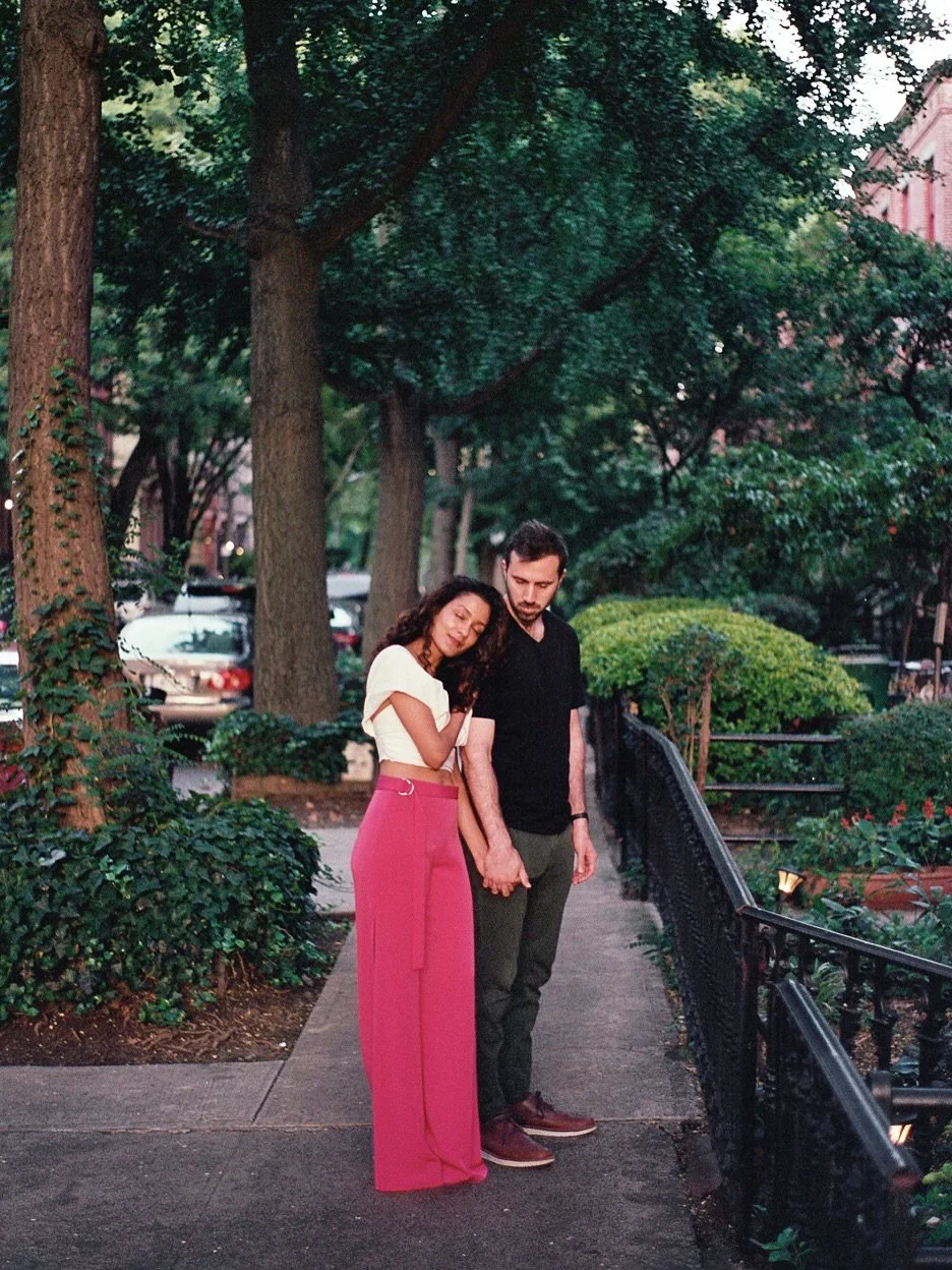 During some sessions I took only a few film shots and I told myself I will embrace the unexpected blur and color variations and I have to say these turned out so dope #filmweddingphotographer #harlemengagementsession #nycengagementphotographer 
@sgan