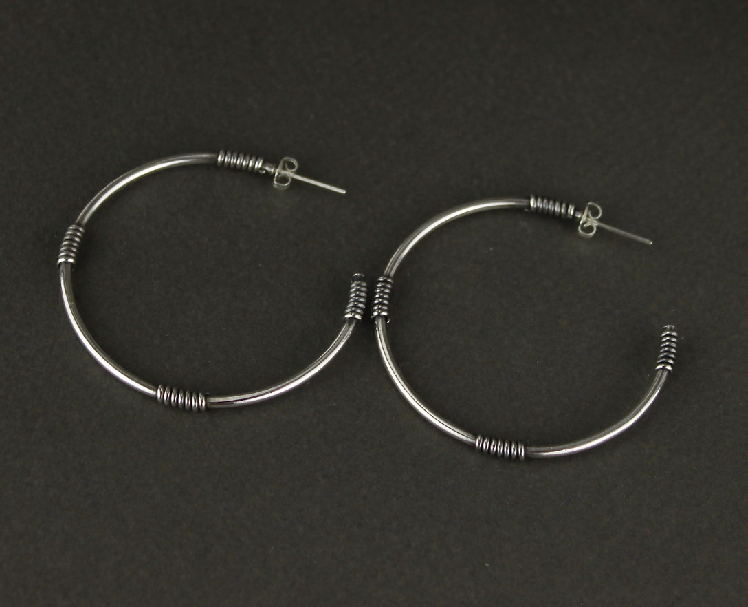 large sterling silver hoop earrings wrapped hoops 6.jpg