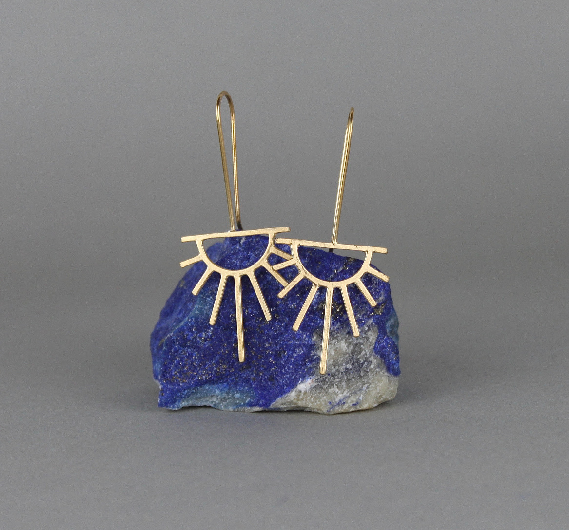 Marcia Vidal - Gold Sunburst Earrings