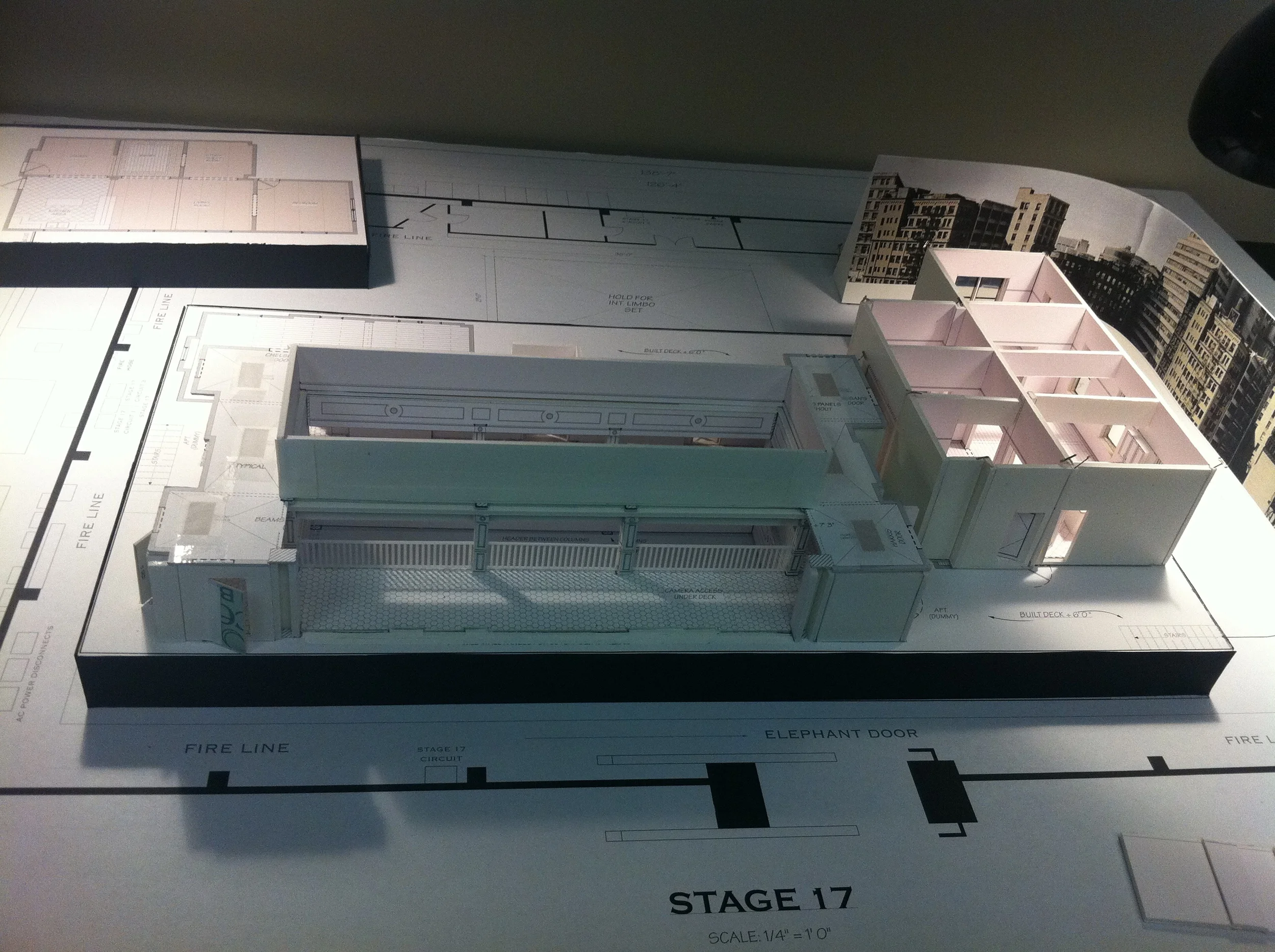White Model of Susan's Apt & Atrium