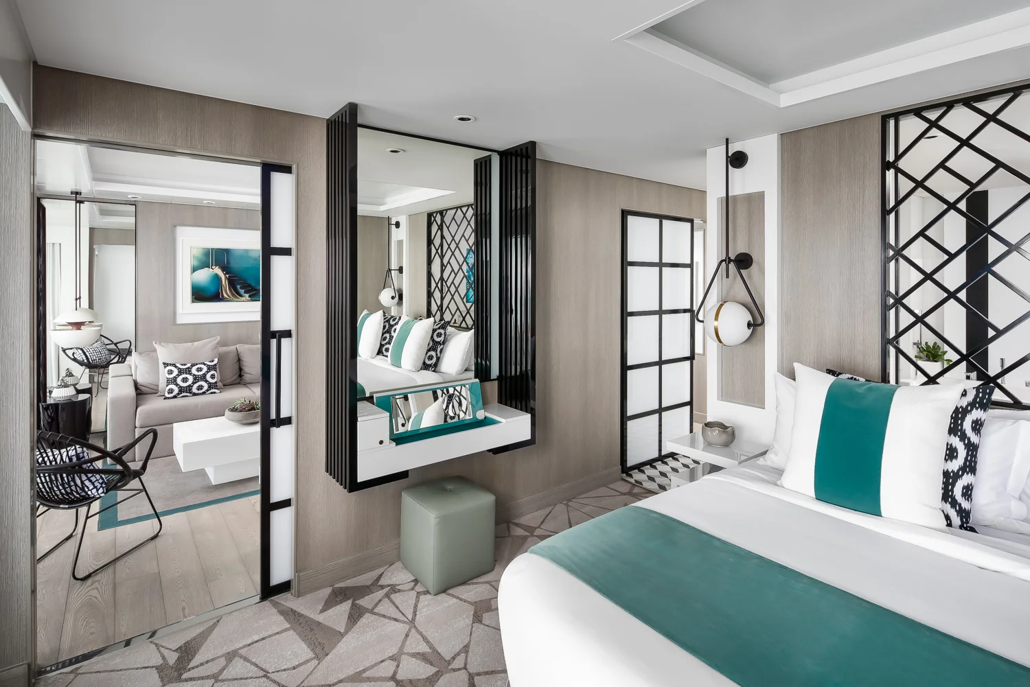Bedroom of the Royal Suite.