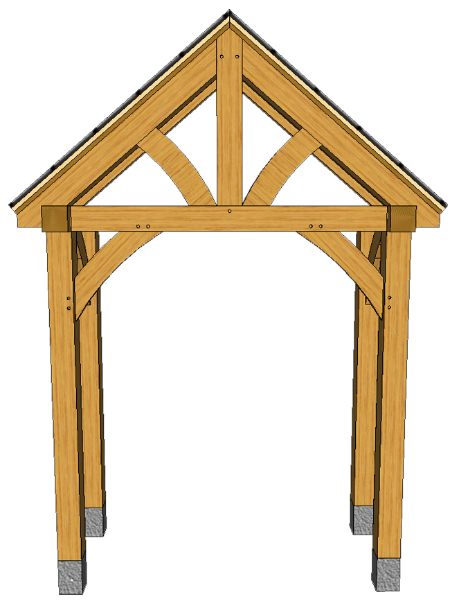 4 POST PORCH WITH TRUSS B1