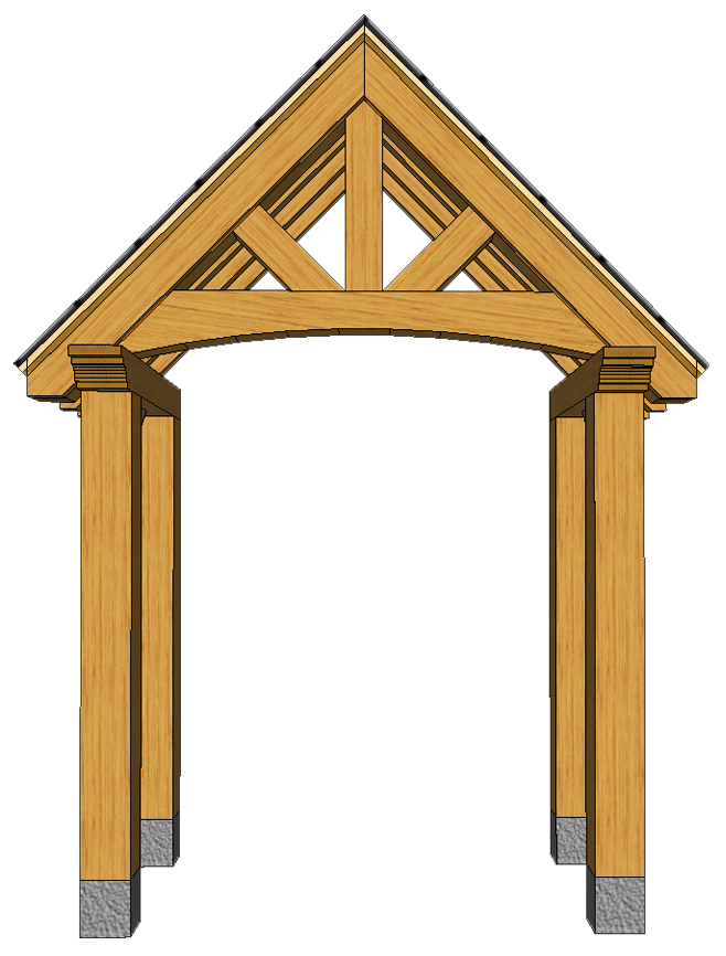 PORCH B5 WITH CURVED TRUSS