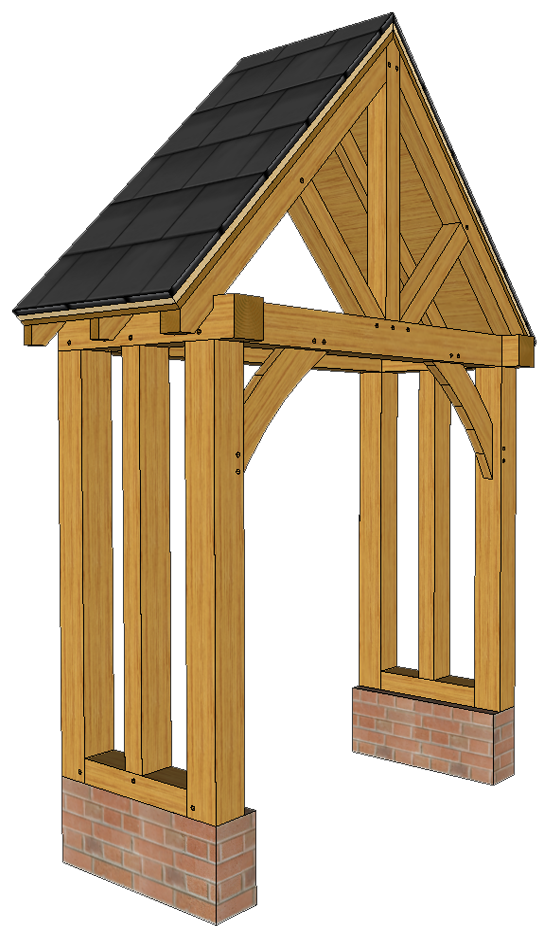 D6  4 POST OAK PORCH WITH CENTRE STUDS IN SIDES AND GABLE A FRAME TRUSS 3D1.png