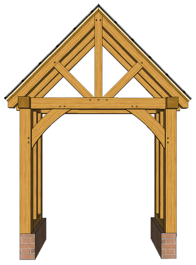 D6  4 POST PORCH WITH CENTRE SIDE STUD AND DIAGONAL FRONT A FRAME TRUSS.png