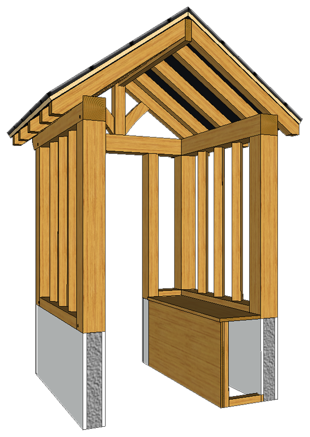 D3  4 POST PORCH WITH SEAT FOR STORAGE .png