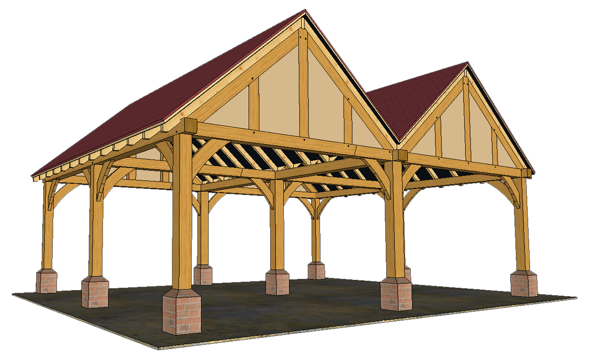 J 6  2 BAY OPEN CARPORT WITHDOUBLE PITCHED ROOF .png