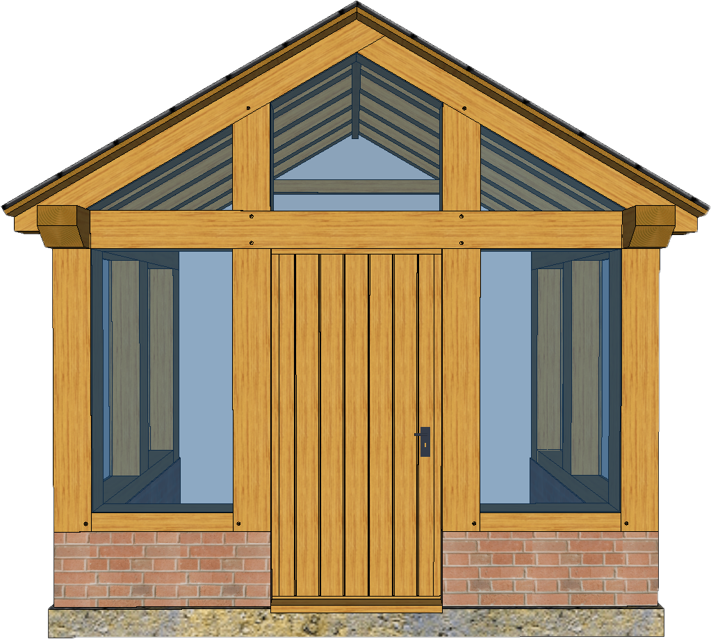 FULLY GLAZED OAK PORCH WITH DOOR 3D FRONT.png