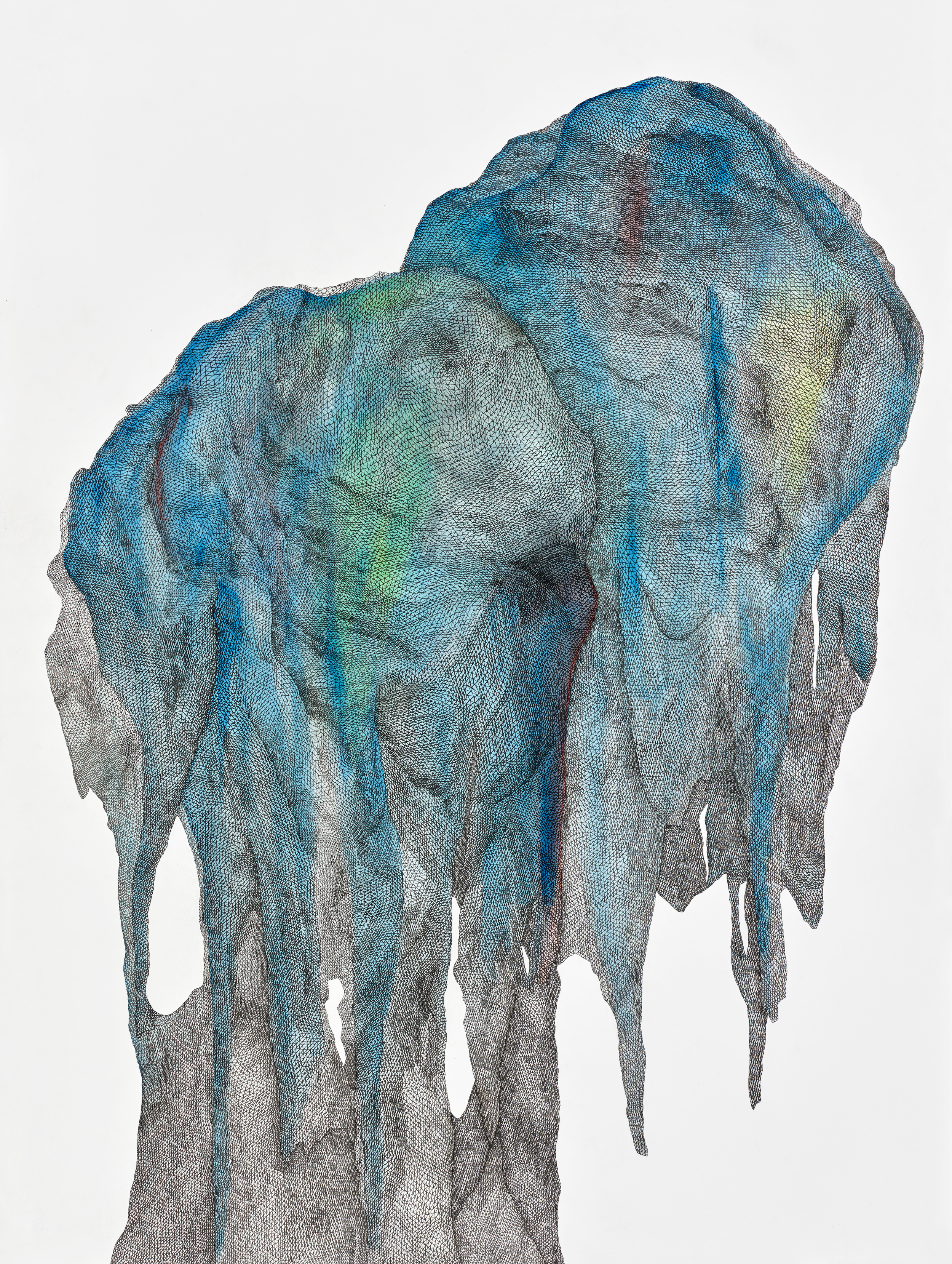 Vertically Shifting Landscape , 2015 pen, acrylic, and watercolor on 120 lb paper, 30" x 40" $685 (plus $18.99 domestic shipping, $26.99 International)