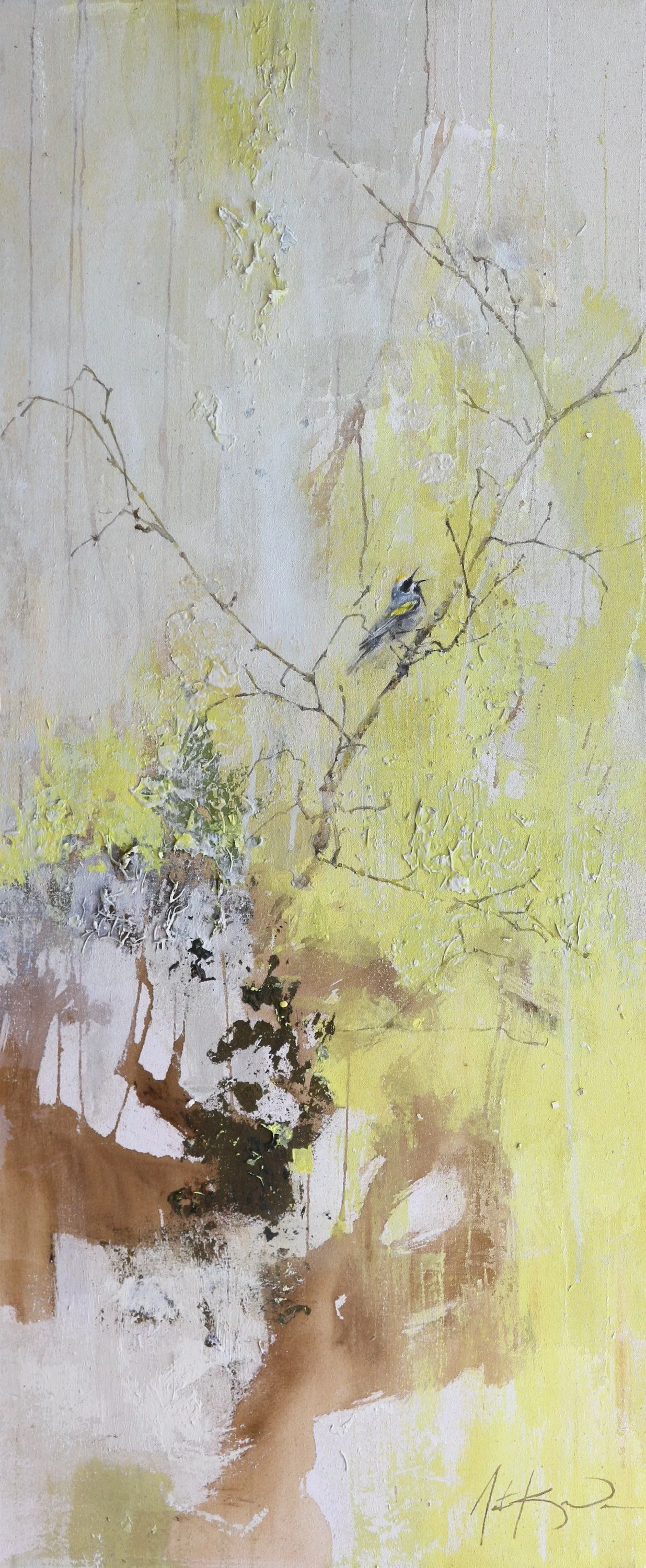 Hesitate to Hear the Sounds in the Distance (Golden-winged Warbler)