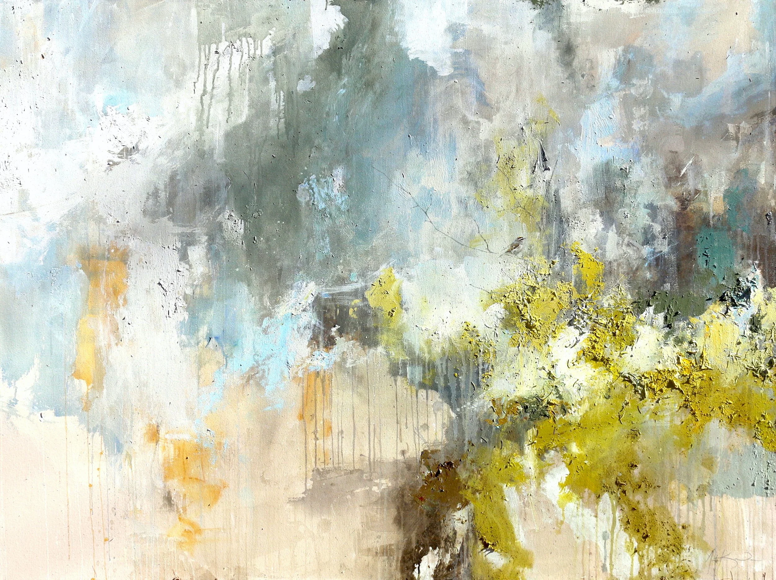 Somedays There's No Time For Crocus (Golden-crowned Kinglet) 54 x 72 a