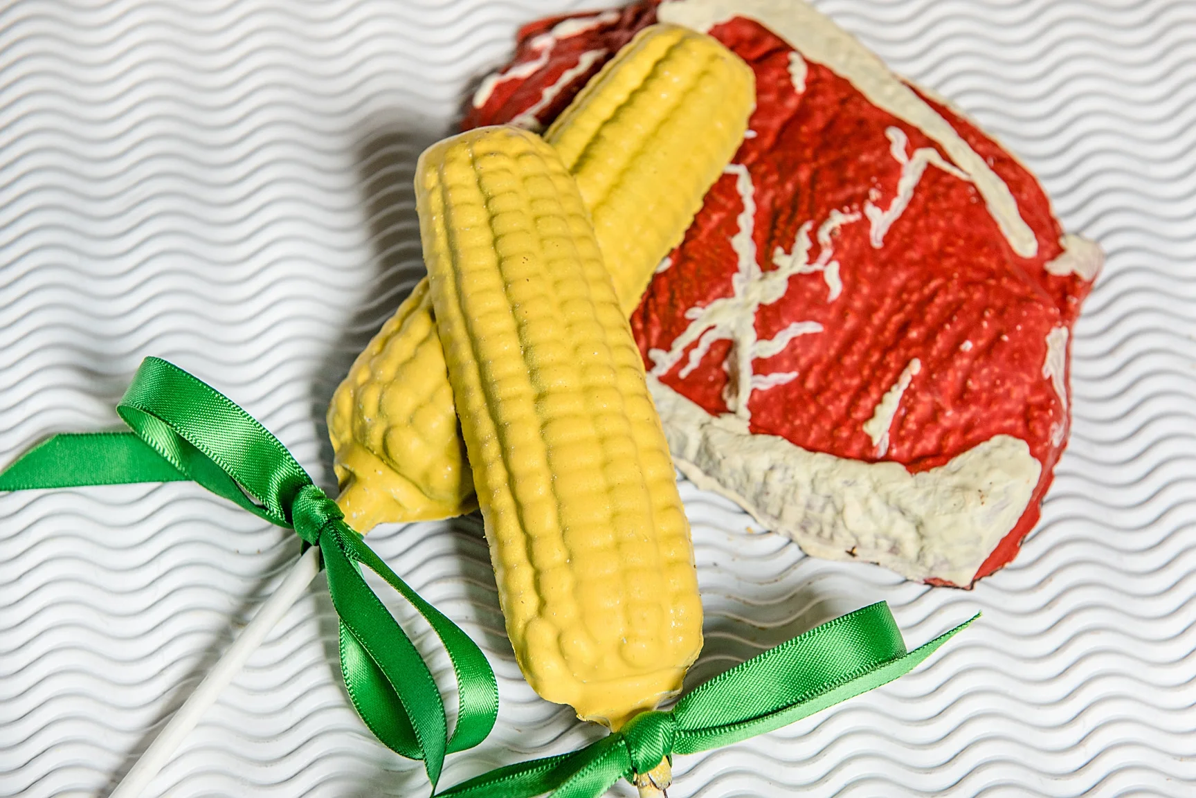 Chocolate Trompe L'Oeil - Corn on the Cob with T-Bone Steak
