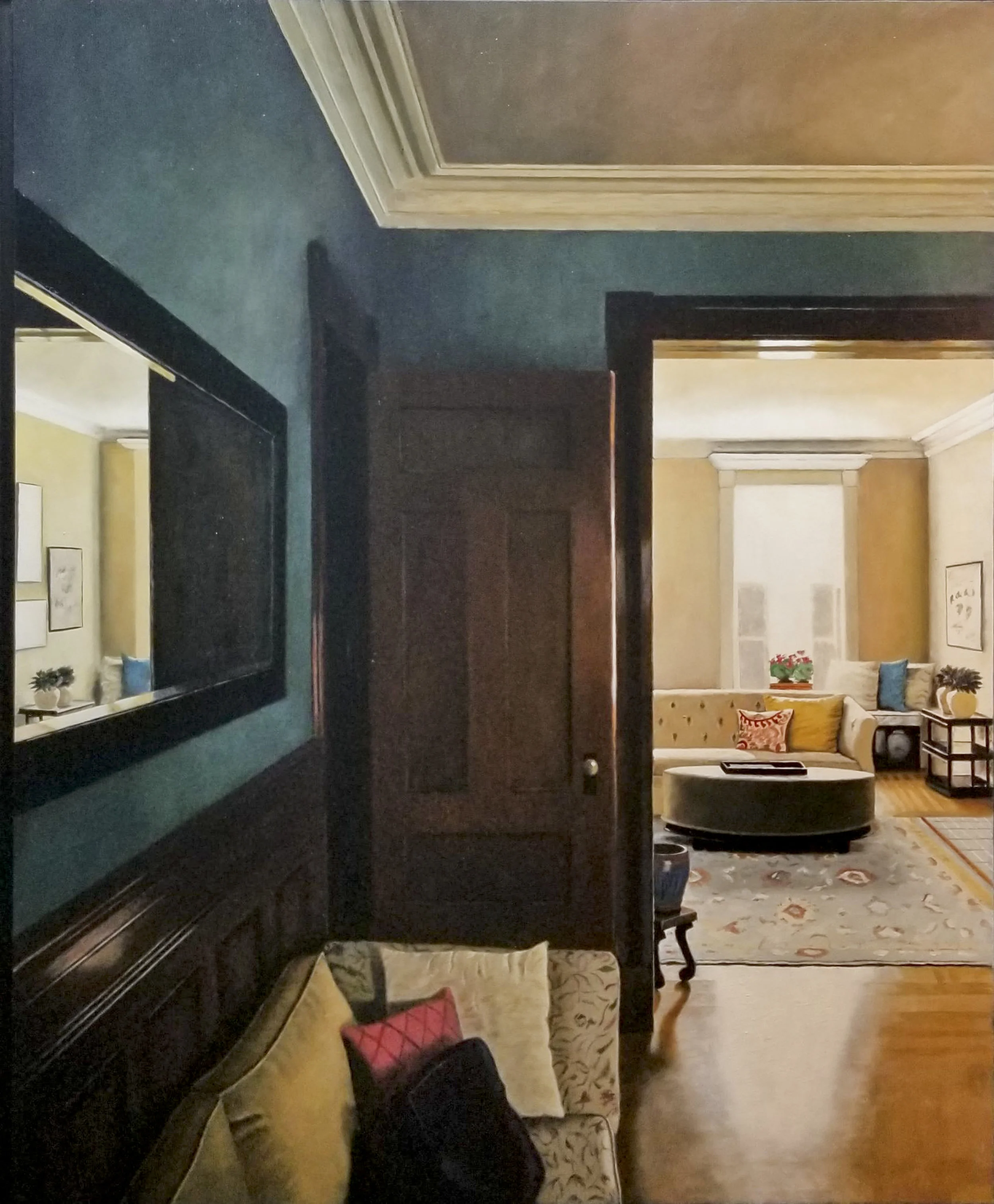 A FLEETING VIEW, oil on panel, 32x26