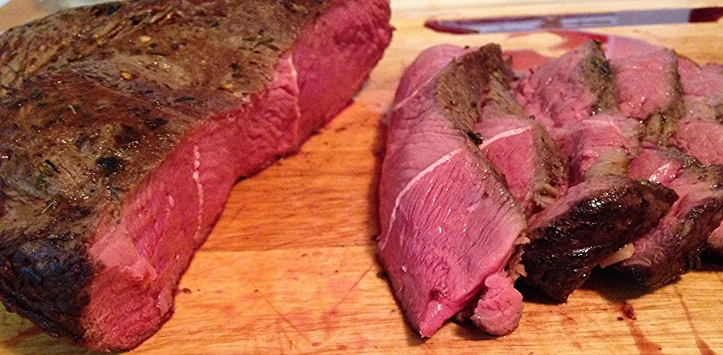 Grass Fed Sirloin Tip Roast with Baked Potatoes, and Sautéed Swiss Chard. — FarmEats