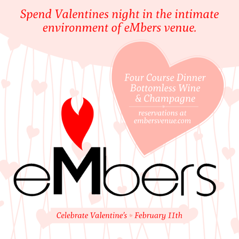 Valentine's Dinner - eMbers Venue 