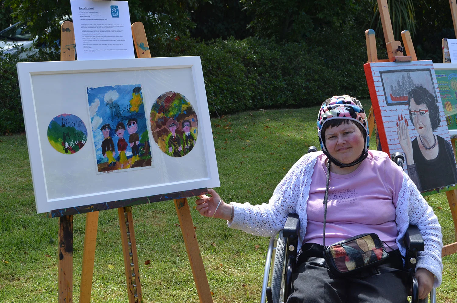 Antonia Nicoll with her Labour Party series