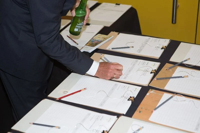 Bidding Sheets on the night