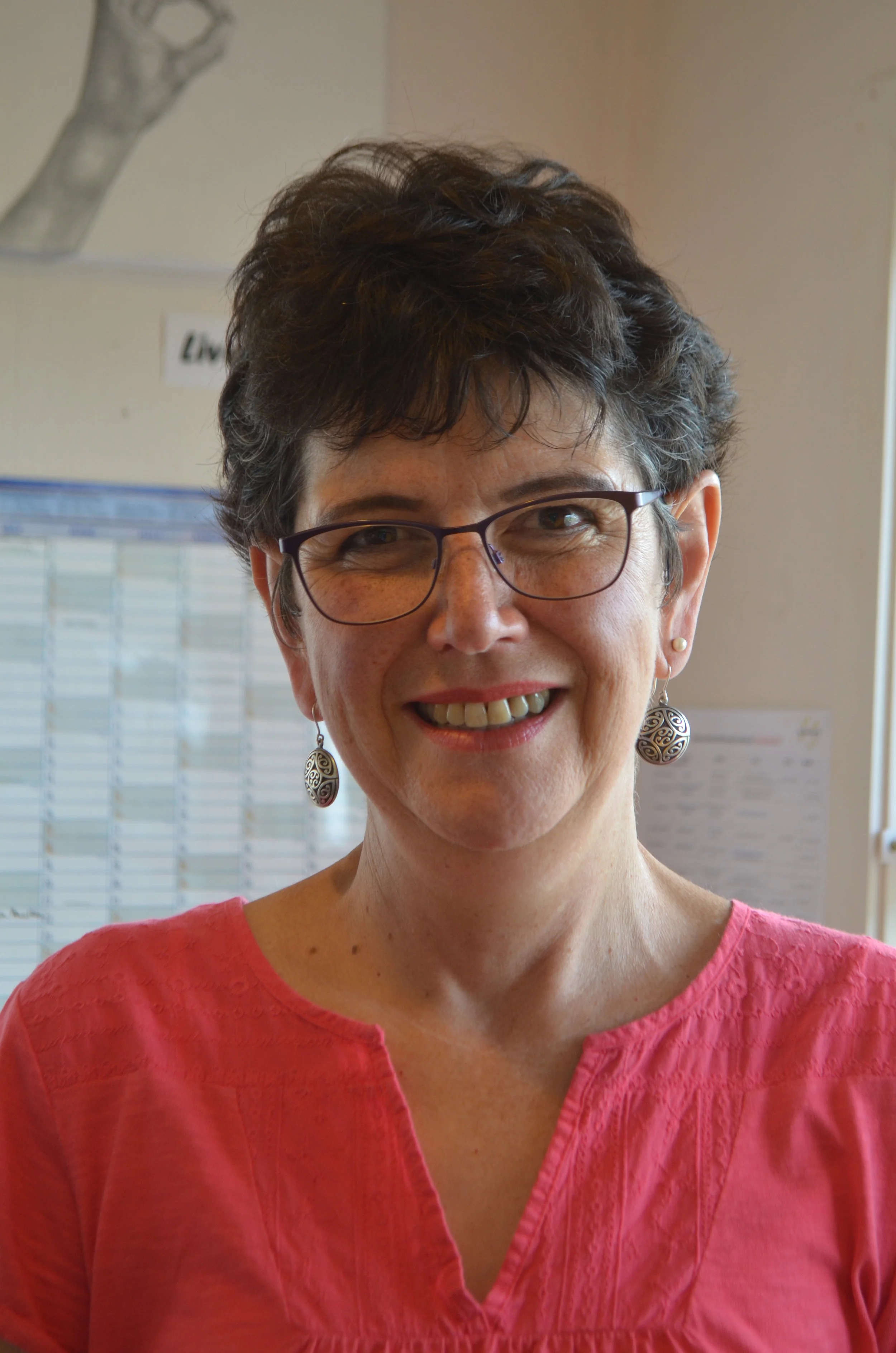 Deirdre Parr in the studio
