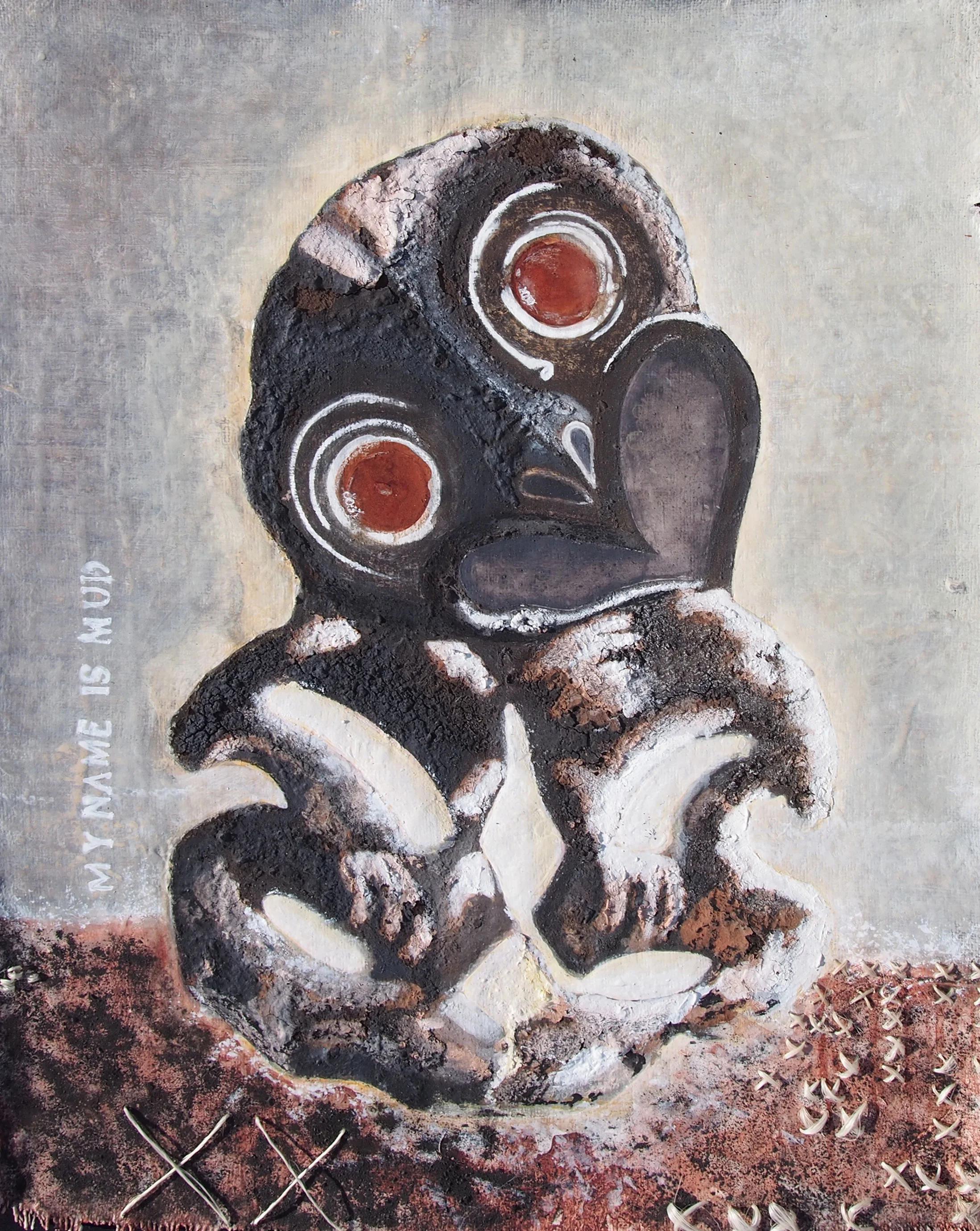 Click on Image for more artworks From our Silent Auction 2016   Image: "My Name is Mud" Heiwari Johnson