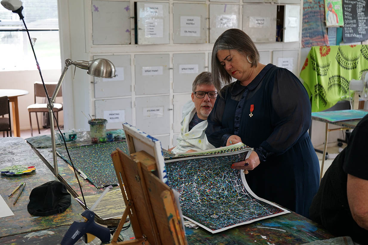 Dame Denise and Matthew Tucker
