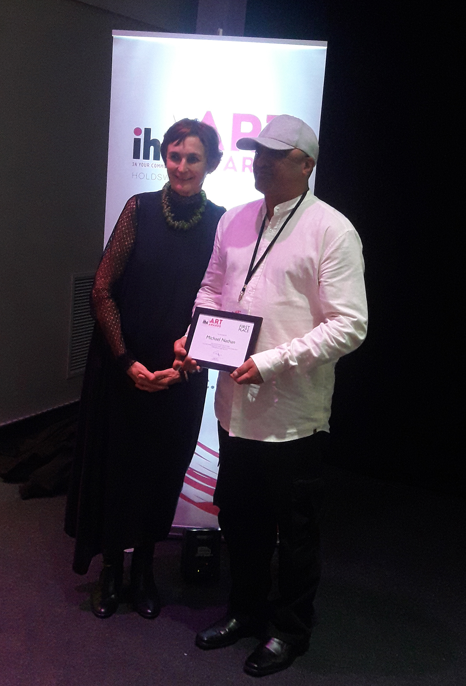 Jan Dowland CEO of IHC New Zealand and Winner of IHC 2019 Art Award