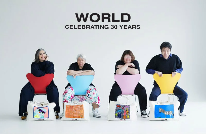 From left: Dame Denise L’Estrange-Corbet, Christina Van der Hooft, WORLD bag designer from IHC and Jordan Chow