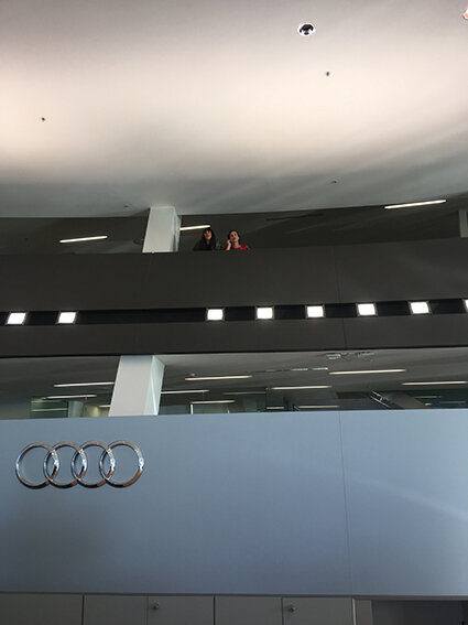 Bidders on the balcony