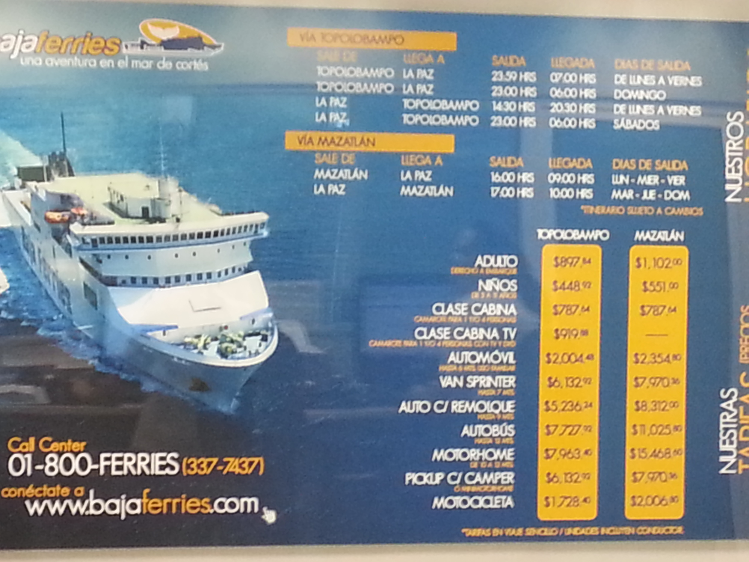 Interested? Here are the fares....