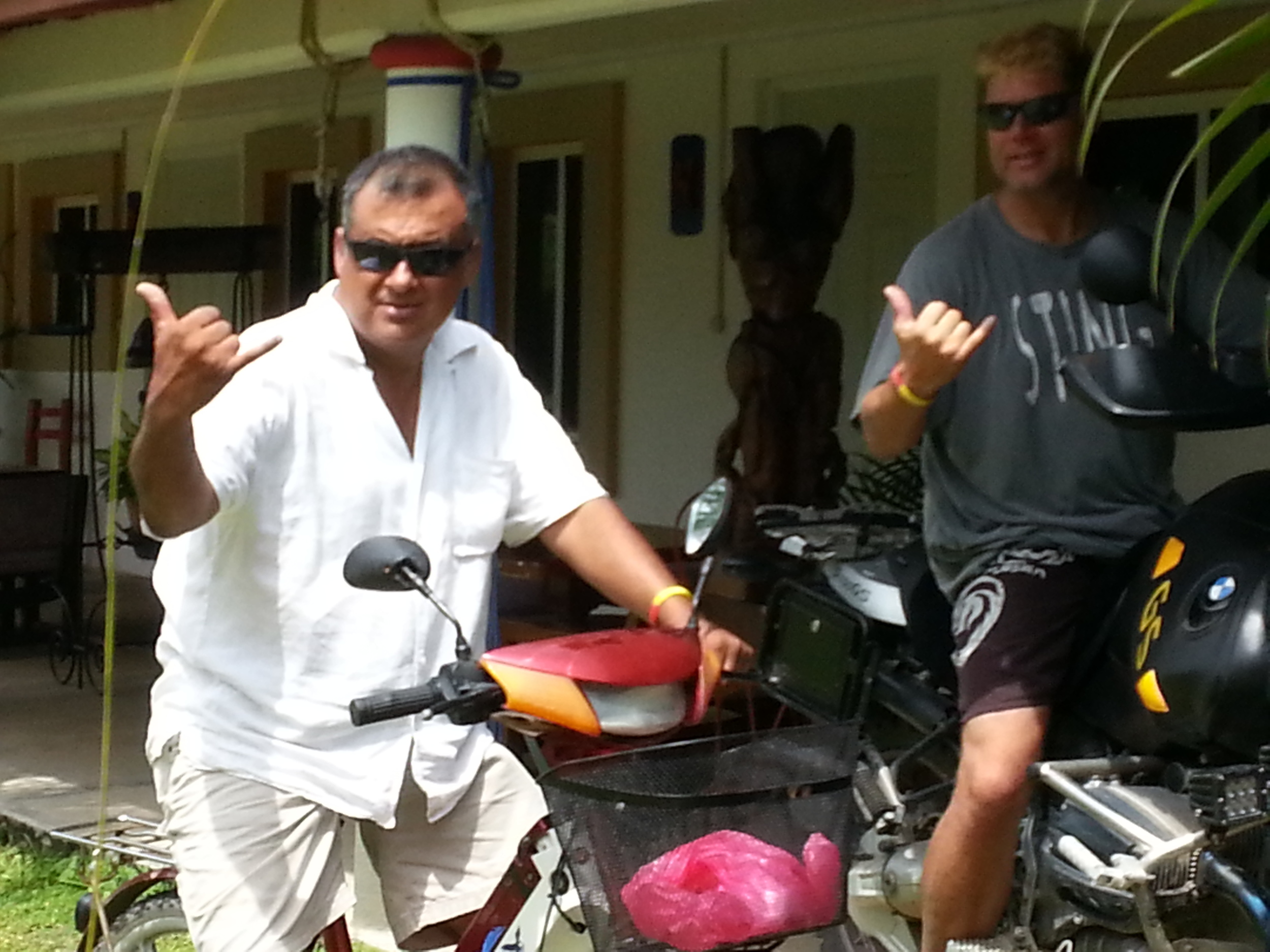Pepe on his electric bicycle...trading? I don't think so, Pepe...