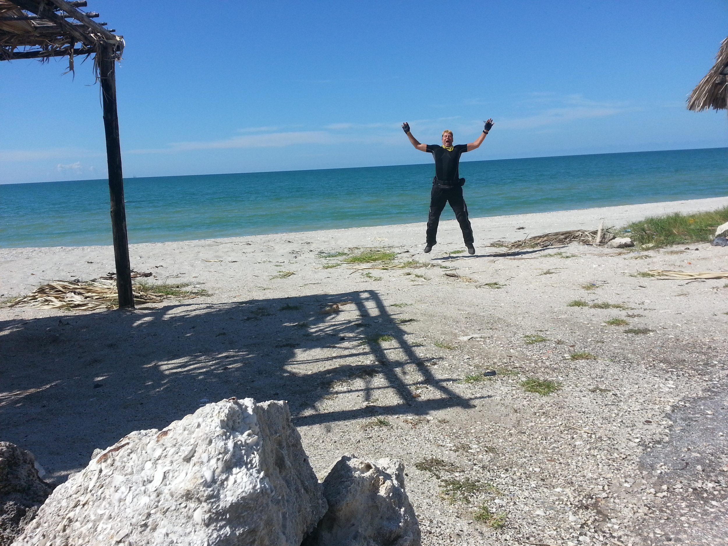 Gulf of Mexico. Had to jump high for this shot...this was on my way down.
