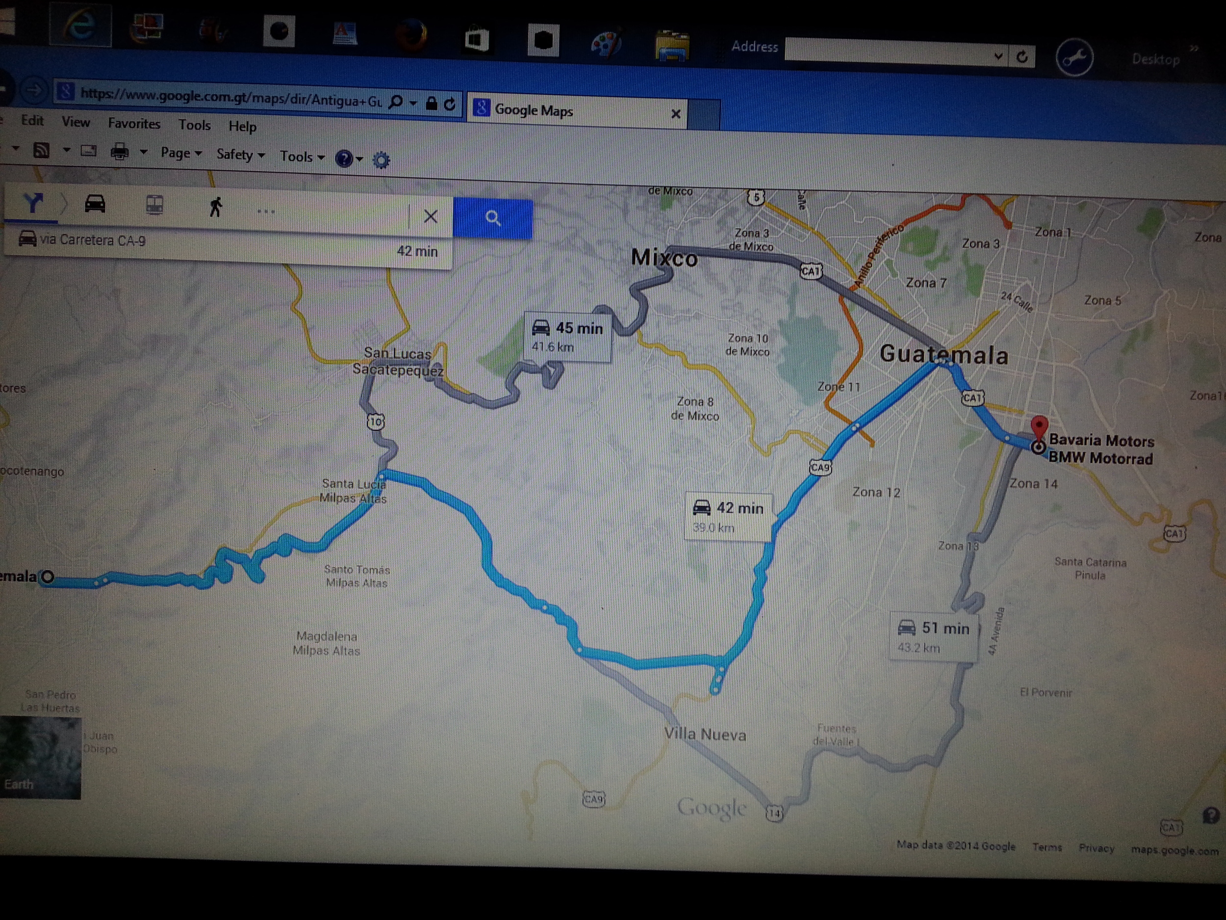 Ride to the Bavaria BMW took longer than that...