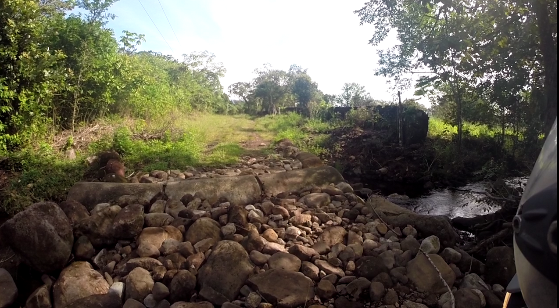 Rocks over water