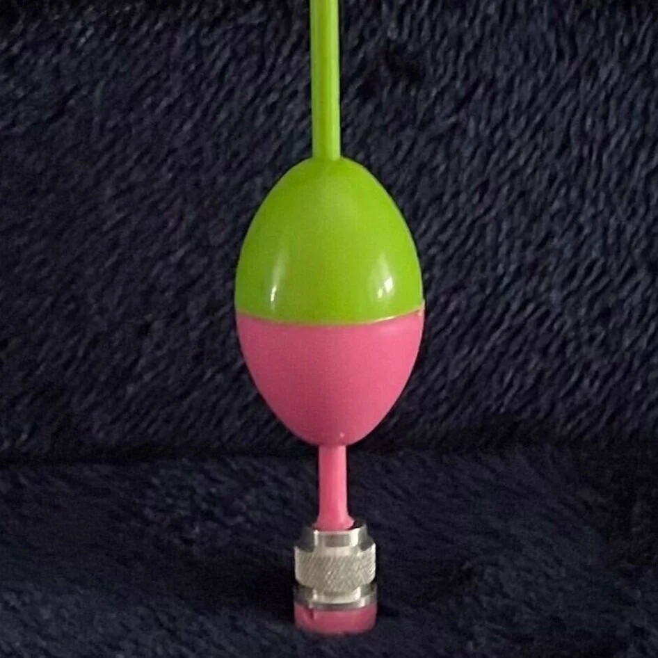 Oval Pink Green Stem Bobber