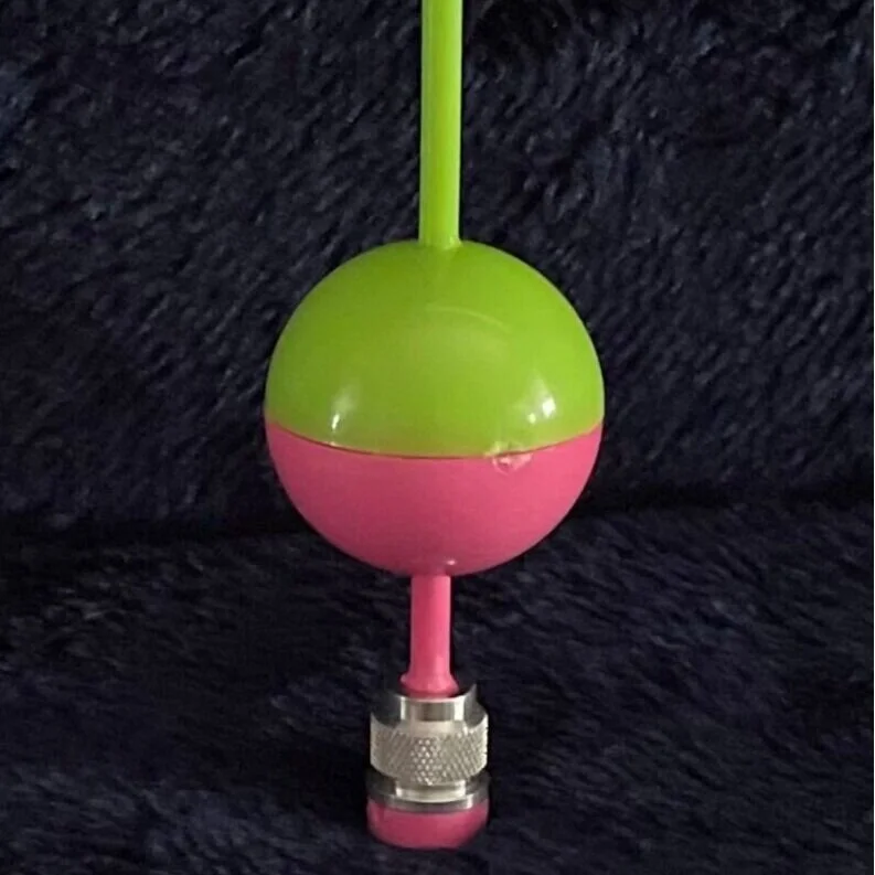 Round Pink Green Stem Bobber