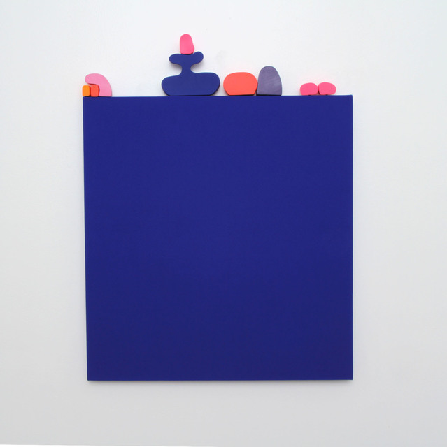 Blue Trumpet 2015 Acrylic on wood and canvas 40 × 36 in 101.6 × 91.4 cm