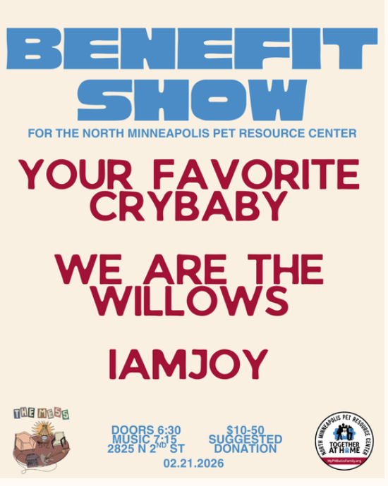 MPLS, MN : BAND : NORTH MINNEAPOLIS PET RESOURCE CENTER : FUNDRAISER