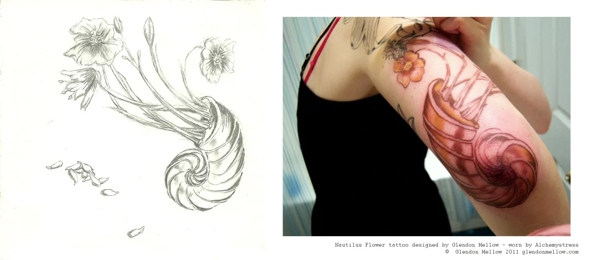 Tattoo NautilusFlowerAlchemystress.jpg