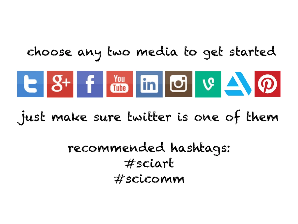 I almost didn't include the hashtag info here. It felt like I was putting too much text on the slide.