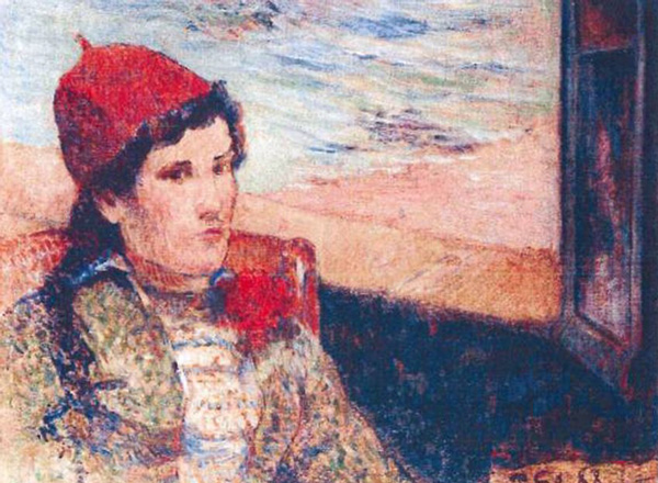 Femme devant une fenêtre ouverte, dite la Fiancée, 1888. Paul Gauguin.