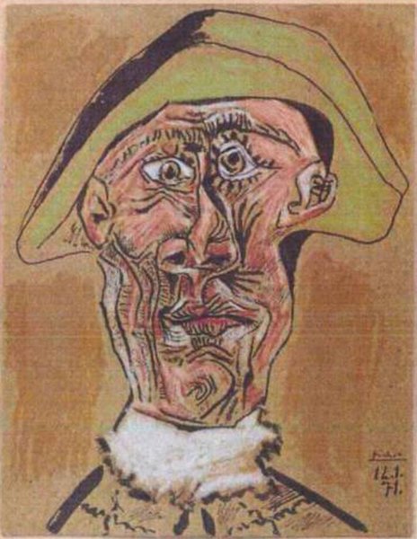 Tête d’Arlequin, 1971. Pablo Picasso.